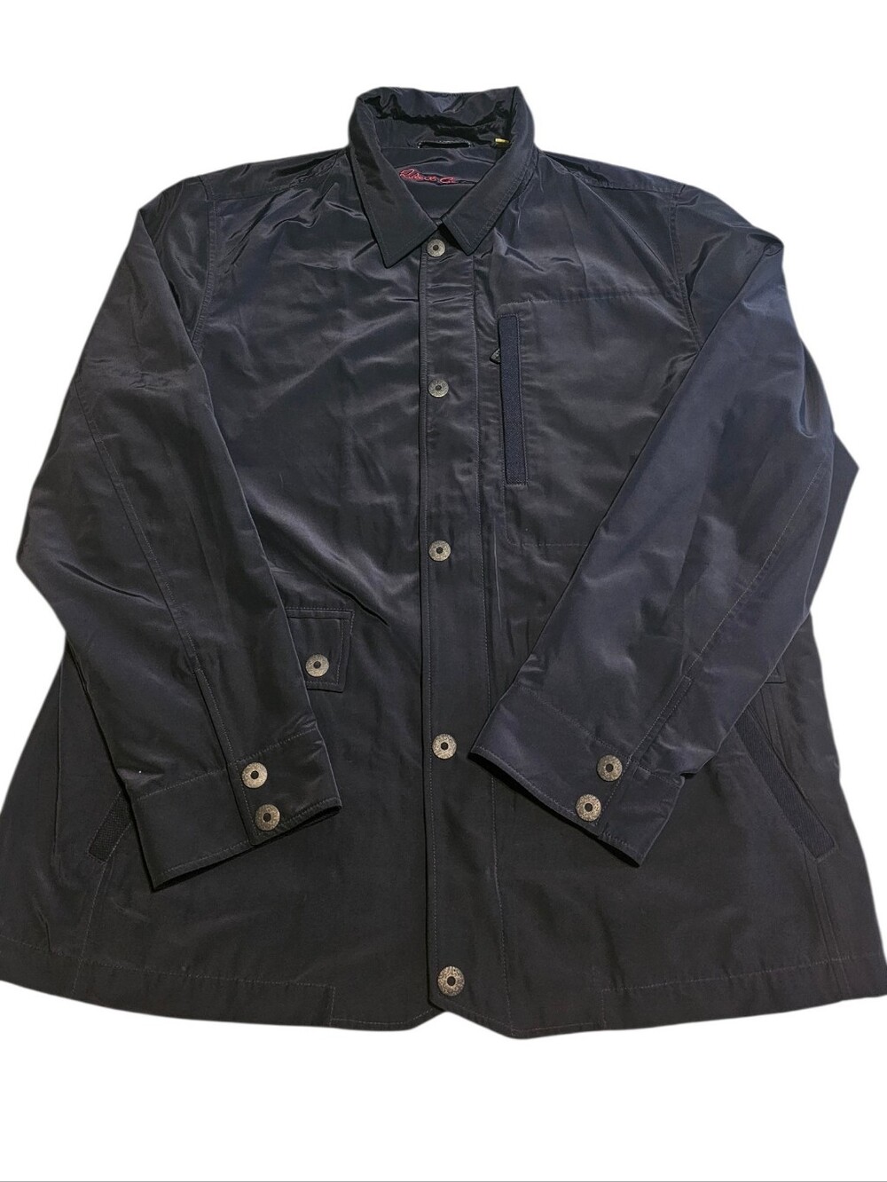 $498 NEW Robert Graham Field Jacket Men's 2XL Navy Polyester Zip Classic